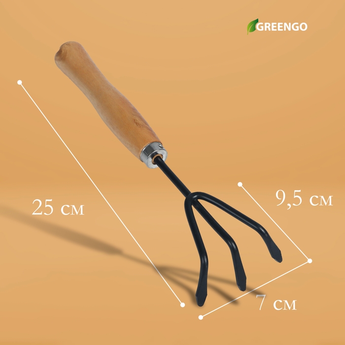 Рыхлитель, длина 25 см, деревянная ручка, Greengo