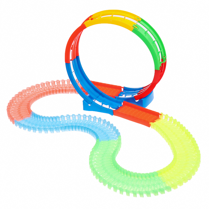 Автотрек &laquo;Магический Трек&raquo;, гибкий, светится в темноте, 106 деталей, мёртвая петля