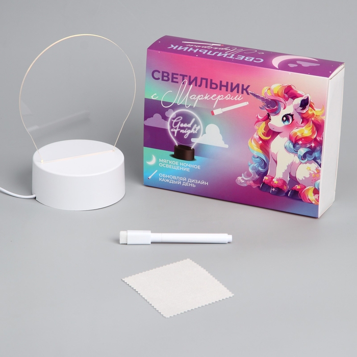 Светильник &laquo;Единорог&laquo;с маркером, 18 х 13,5 см, модель GMN-0002.