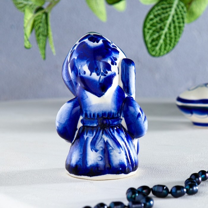 Сувенир "Баба Яга Буся", 12 х 8 см, гжель