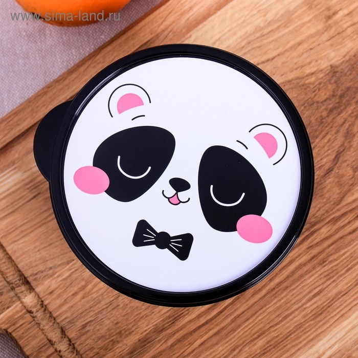 Ланч-бокс круглый FoodVibes &laquo;Панда&raquo;, 500 мл