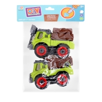 Конструктор винтовой &laquo;Фермерский транспорт&raquo;, набор 2 штуки, с отвёрткой, 55 деталей