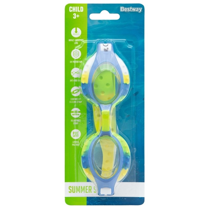 Очки для плавания Summer Swirl Goggles, цвет МИКС, 21099