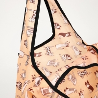 Сумка хозяйственная без застёжки, складная, цвет бежевый