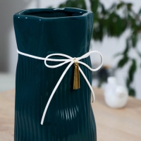 Ваза керамика настольная "Блез" 26,5 см, зелёный