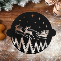 Новый год. Набор круглых трафаретов «Новогодний», 22.4 х 19 см, 6 шт Новый год. Набор круглых трафаретов «Новогодний», 22.4 х 19 см, 6 шт