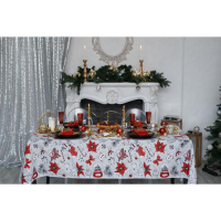 Скатерть "Доляна" Новогоднее настроение 145х149+/- 3см, 100% хлопок, 164 г/м2
