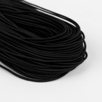 Резинка шляпная, 1,5 мм, 50 &plusmn; 1 м, цвет чёрный