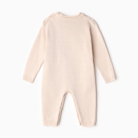 Комбинезон детский вязаный MINAKU, рост 56-62, цвет бежевый