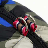 Комбинезон принтованный с замком на спине, размер 18 (ДС 31, ОГ 46, ОШ 38 см), синий