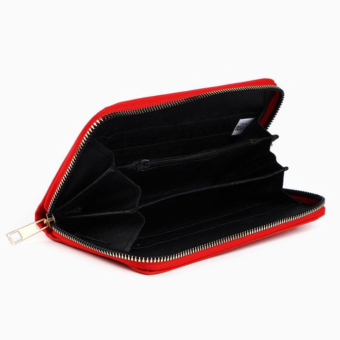 Кошелек кожзам NAZAMOK, 19*9,5см, красный цвет Кошелек кожзам NAZAMOK, 19*9,5см, красный цвет