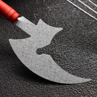 Набор шампуров-спиц 12 шт, с ножом, рабочая часть - 21 см, ширина - 2 мм, толщина - 2 мм