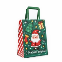 Пакет подарочный новогодний &laquo;Дед Мороз&raquo;, 20 х 11 х 27.7 см, Новый год