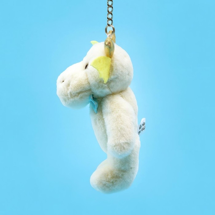 Мягкая игрушка &laquo;Дракон&raquo; на брелоке, 15 см, цвет белый