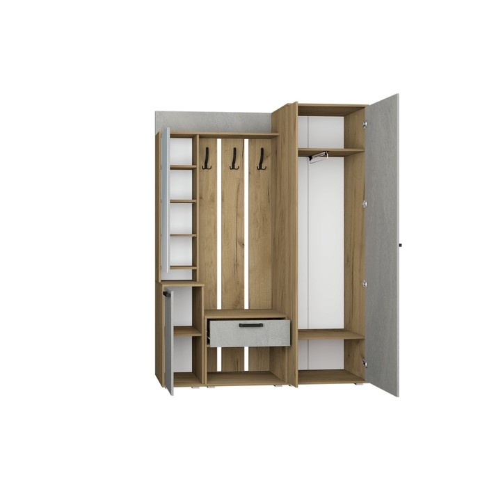 Прихожая Прайм-2, 1500х374х2020, Дуб крафт золотой/Бетонный камень Прихожая Прайм-2, 1500х374х2020, Дуб крафт золотой/Бетонный камень