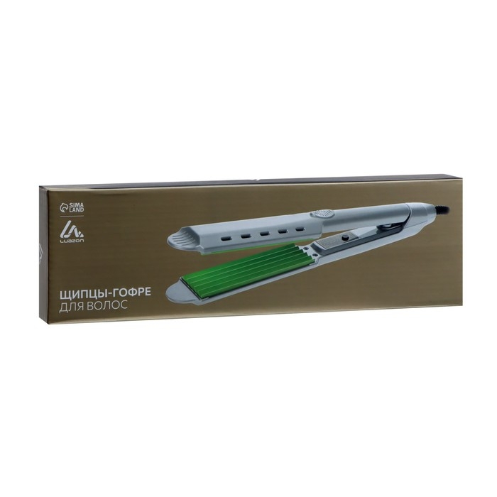 Щипцы-гофре Luazon LW-12, 35 Вт, керамическое покрытие, 40х110 мм, 220 &deg;C, красные