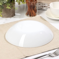 Тарелка cуповая &laquo;Зефир&raquo;, d=20.8 см, цвет белый