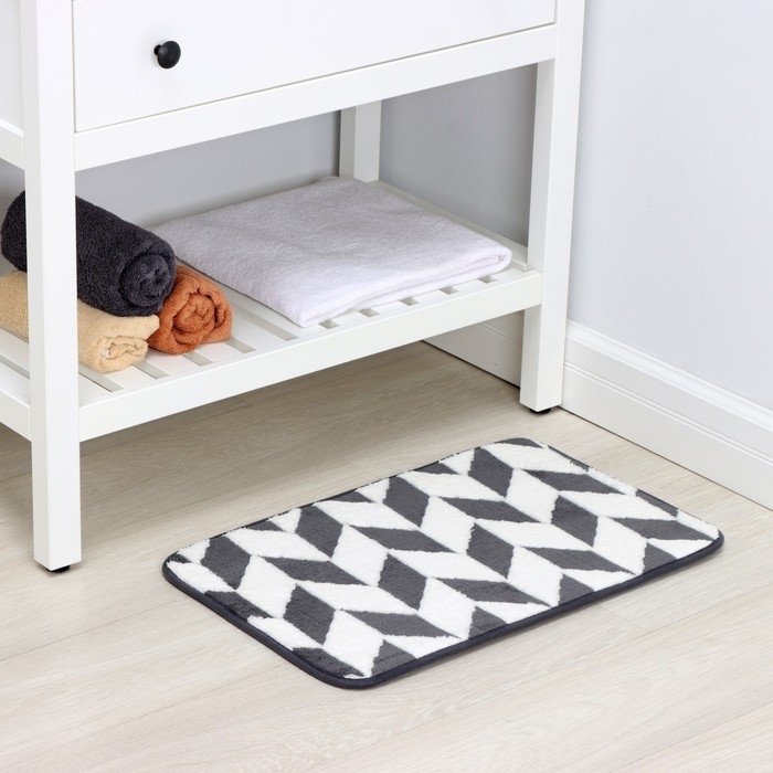 Коврик для ванной и туалета Доляна &laquo;Ралли&raquo;, 40&times;60 см, цвет серый