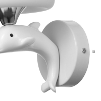 Бра 2492/1 E27 40Вт бело-хромовый 12х22 см