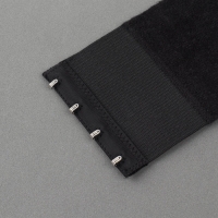 Застёжка-удлинитель для бюстгальтера, 3 ряда, 4 крючка, 7,5 &times; 10 см, 3 шт, цвет белый/бежевый/чёрный