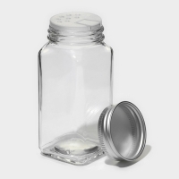 Набор стеклянных баночек для специй с металлической крышкой &laquo;Эко&raquo;, 120 мл, 4,5&times;10,5 см, 12 шт