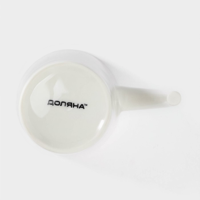 Кружка керамическая Доляна Coffee Brea, 300 мл, 11,5&times;7,8&times;12 см, цвет белый