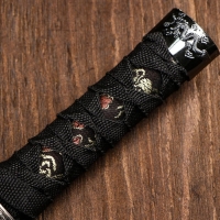 Сувенирное оружие «Катана», чёрные ножны с узорами в виде дракона, 47 см Сувенирное оружие «Катана», чёрные ножны с узорами в виде дракона, 47 см