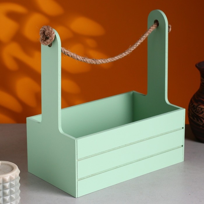 Набор кашпо деревянных 3 в 1 (29&times;18&times;33; 25&times;15&times;30; 21&times;12&times;23) "Аром", Оливковый