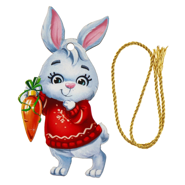 Ёлочная деревянная подвеска &laquo;Новый год! Зайчик&raquo;