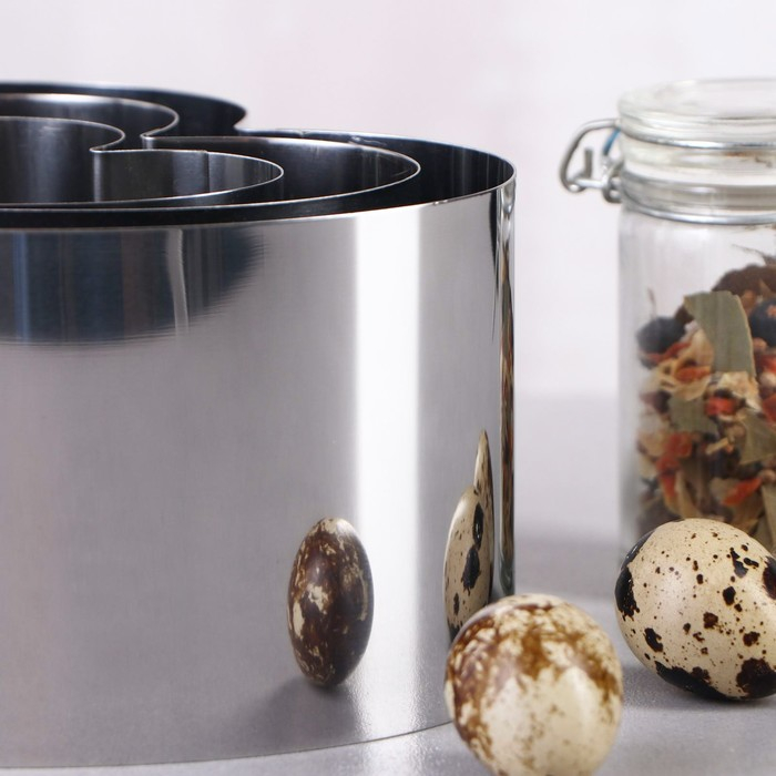 Набор форм для выпечки и выкладки &laquo;Сердце&raquo;, 15х15х8,5 см, 3 шт