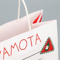 Пакет подарочный новогодний крафтовый «Молодец», 22 х 22 х 11 см, Новый год Пакет подарочный новогодний крафтовый «Молодец», 22 х 22 х 11 см, Новый год