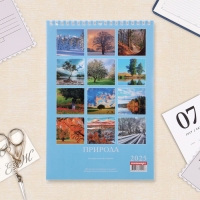 Календарь на пружине без ригеля "Природа" 2025 год, 17 х 25 см Календарь на пружине без ригеля "Природа" 2025 год, 17 х 25 см