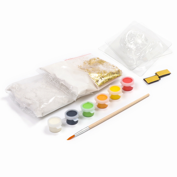 Магниты из гипса своими руками на новый год &laquo;Змея, ёлка, шарик, звёздочка&raquo;, новогодний набор для творчества, символ года 2025