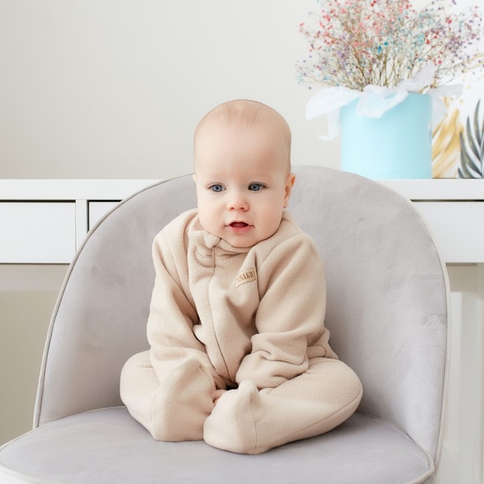 Комбинезон детский MINAKU цвет бежевый, размер 80-86