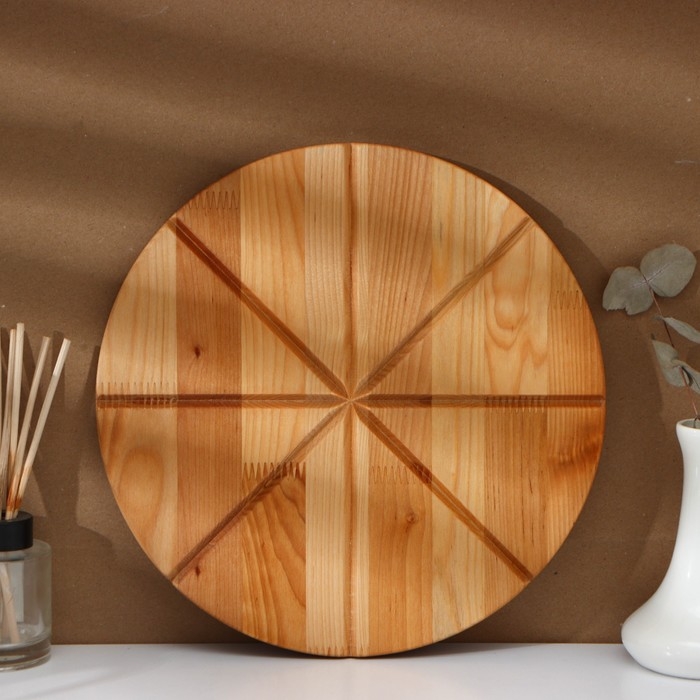 Набор разделочных досок на подставке Adelica &laquo;Итальяно&raquo;, d=30, d=25 см, пропитаны минеральным маслом, берёза