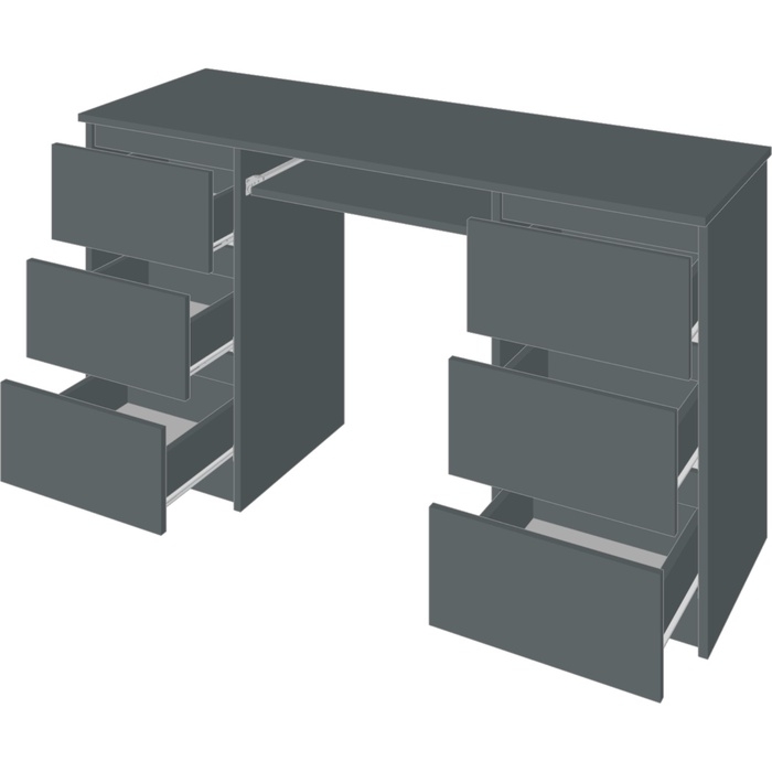 Стол письменный Мадера, 1360х500х770, Графит