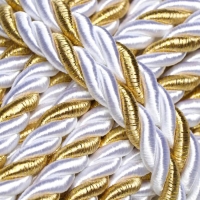 Шнур витой, декоративный, без тесьмы, № 0,1, 12 мм, 25 м