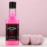 Новогодний подарочный набор косметики Party Lady, гель для душа во флаконе виски 250 мл и бомбочки для ванны 4 х 40 г, Новый Год