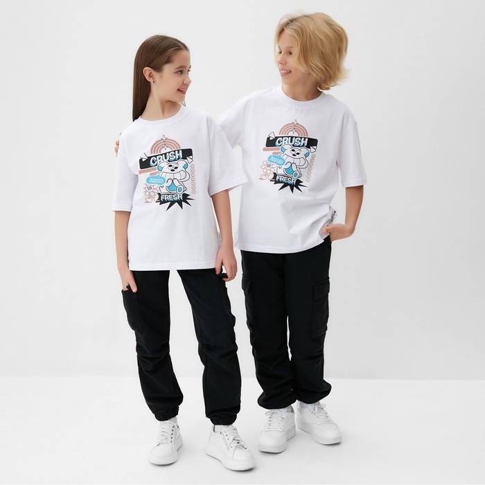 Футболка детская MINAKU, цвет белый, рост 164 см Футболка детская MINAKU, цвет белый, рост 164 см