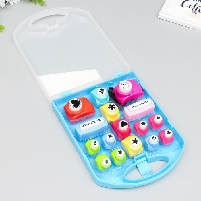 Набор фигурных дыроколов в сундучке 16 шт 26,5х20,5х4,5 см Набор фигурных дыроколов в сундучке 16 шт 26,5х20,5х4,5 см