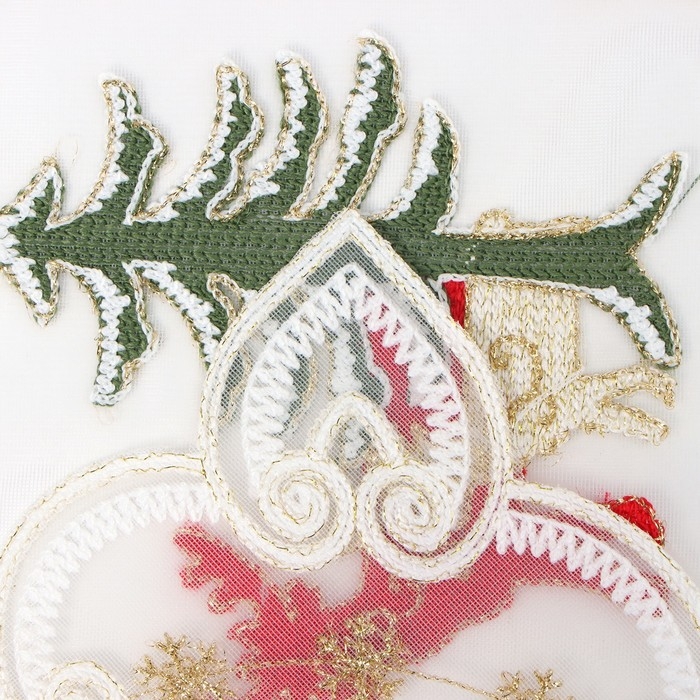 Скатерть Этель &laquo;Сказочная&raquo; с вышивкой, 85 х 85 &plusmn;5 см, п/э