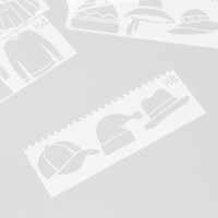 Трафарет с фигурным краем "Гардероб" набор 8 шт 17х6 см Трафарет с фигурным краем "Гардероб" набор 8 шт 17х6 см