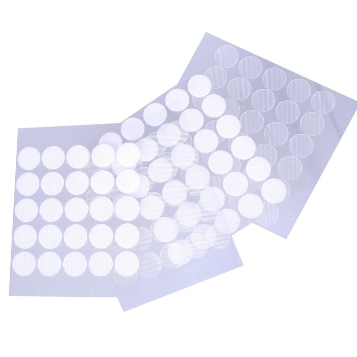 Липучка на клеевой основе &laquo;Круг прозрачный&raquo;, набор 55 шт., размер 1 шт. &mdash; 1,5 см