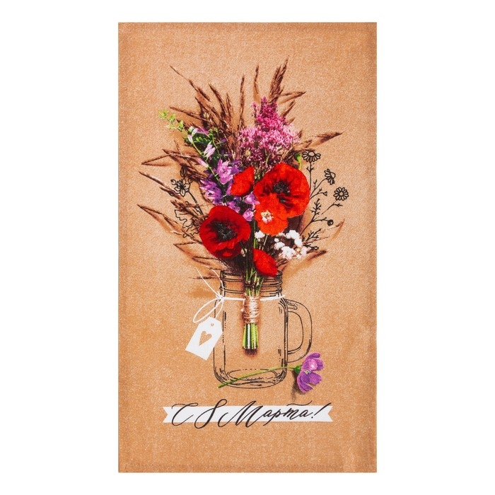 Подарочный набор кухонных полотенец &laquo;8 марта:Весенний праздник&raquo; 35х60 см - 2 шт.