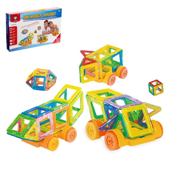 Конструктор магнитный &laquo;Мини магический магнит&raquo;, 32 детали