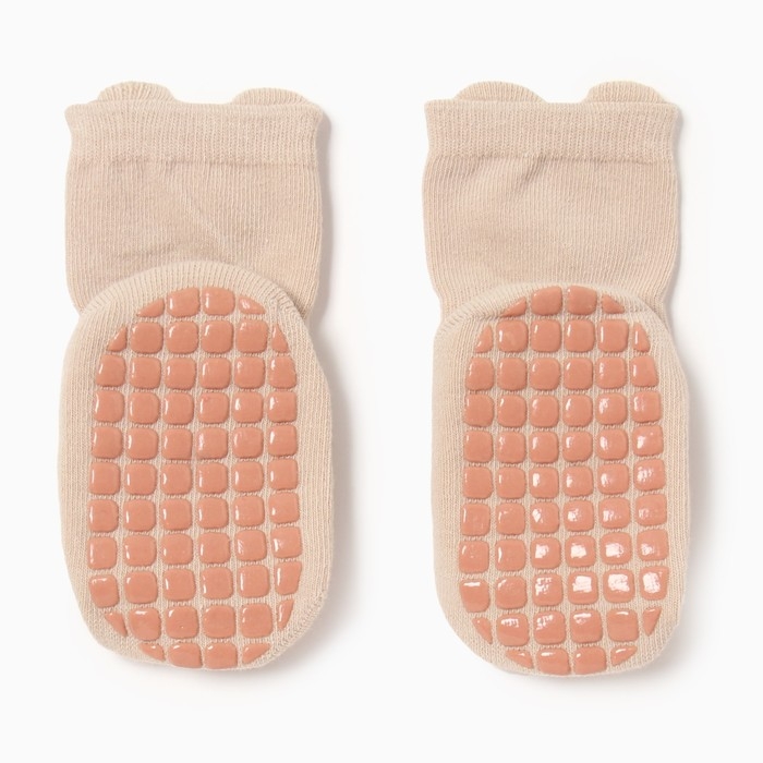 Носки детские MINAKU со стопперами, цвет бежевый, размер 12-13 см Носки детские MINAKU со стопперами, цвет бежевый, размер 12-13 см