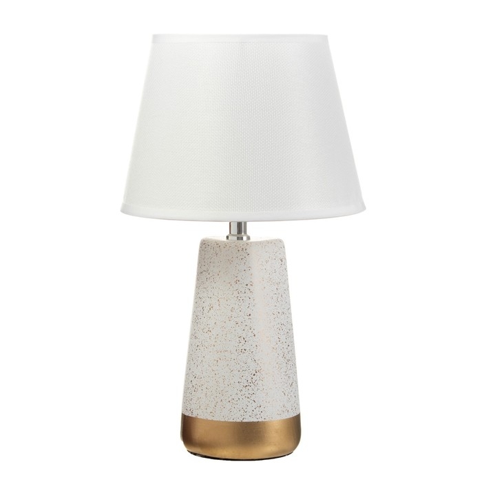 Настольная лампа "Адриен" E14 40Вт белый-золото 23х23х40 см RISALUX