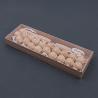 Массажёр - лента, деревянный, шариковый, 2,5 &times; 6,8 &times; 122,5 см, 10 звеньев