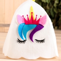 Шапка для бани с аппликацией "Алиса" Шапка для бани с аппликацией "Алиса"