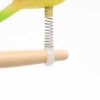 Игрушка для птиц "Птичка" на пружинке, 11.9 х 3.4 х 12.5 см, жёлтая